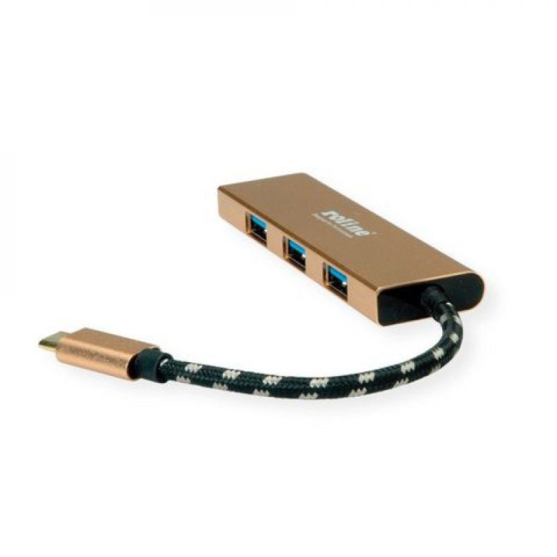ROLINE GOLD Hub USB3.2 Gen1, 4 Ports, prise Type C