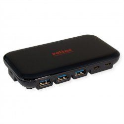 ROLINE 14.02.5055 hub & concentrateur USB 3.2 Gen 1 (3.1 Gen 1) Type-C 10240 Mbit/s Noir