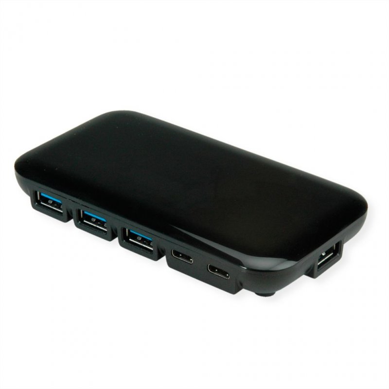 ROLINE Hub USB3.2 Gen2, Type C, 7ports 4x USB A 3x USB C