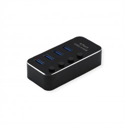 ROLINE Hub industriel USB3.2 Gen1, 4P Switch ON/OFF