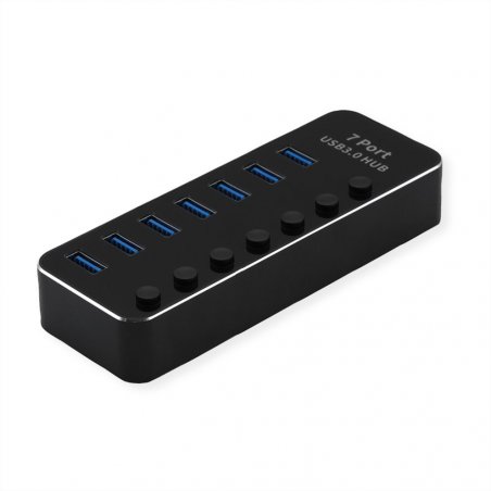 ROLINE 14.02.5057 hub & concentrateur USB 3.2 Gen 1 (3.1 Gen 1) Type-A 5120 Mbit/s Noir