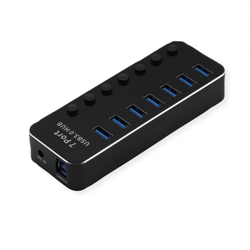 ROLINE Hub industriel USB3.2 Gen1, 7P Switch ON/OFF