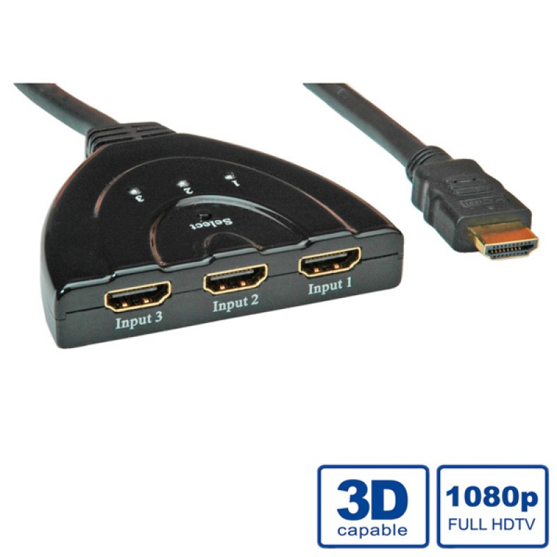 Value HDMI Switch, Automatic, 3-way