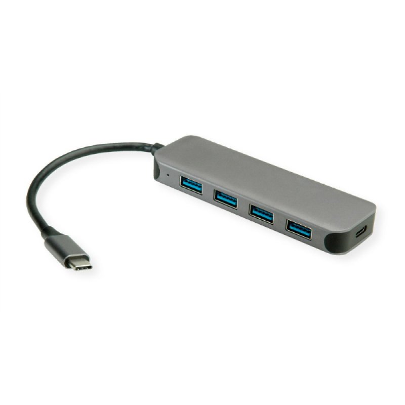 Value 14.99.5038 interface hub USB 3.2 Gen 1 (3.1 Gen 1) Type-C 5000 Mbit/s Grey