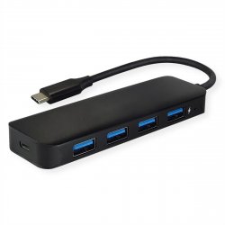 Value 14.99.5039 interface hub USB 3.2 Gen 1 (3.1 Gen 1) Type-C 5000 Mbit/s Black