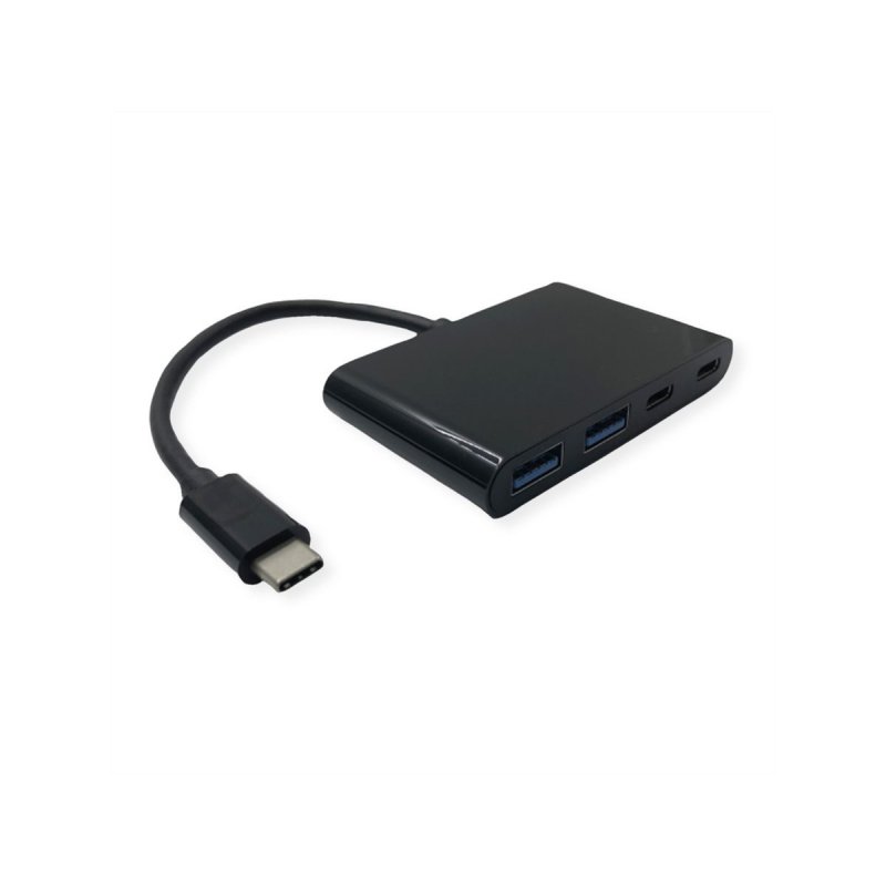 Value 14.99.5041 interface hub USB 3.2 Gen 1 (3.1 Gen 1) Type-C 1000 Mbit/s Black