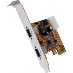 EX-11092-2 Carte PCIe USB 3.0 2 ports livré avec support low profile