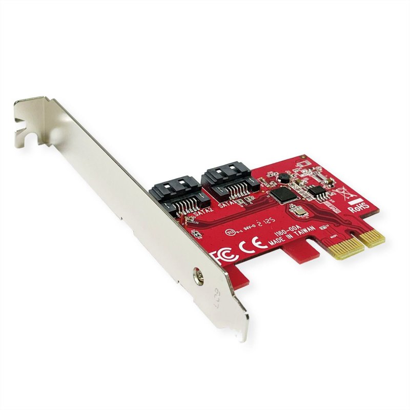 ROLINE Adaptateur PCIe, 2x SATAIII, 6Gbi profil bas