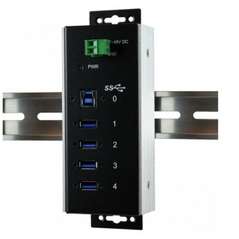 EXSYS EX-1185HMVS-WT interface hub USB 3.2 Gen 1 (3.1 Gen 1) Type-B 5000 Mbit/s Black