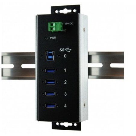 EXSYS EX-1185HMVS-WT hub & concentrateur USB 3.2 Gen 1 (3.1 Gen 1) Type-B 5000 Mbit/s Noir