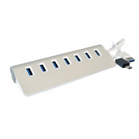 EXSYS EX-1137 hub & concentrateur USB 3.2 Gen 1 (3.1 Gen 1) Type-A 5000 Mbit/s Blanc