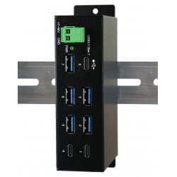 EXSYS EX-1196HMS hub & concentrateur USB 3.2 Gen 1 (3.1 Gen 1) Type-C 5000 Mbit/s Noir
