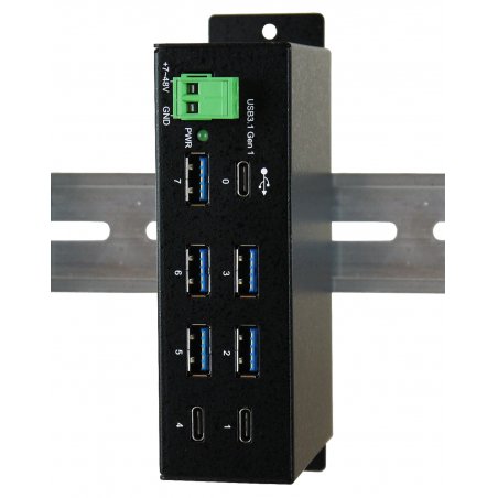 EX-1196HMS Hub USB 3.0/3.1 à 7 ports 1x C femelle et protection 15KV
