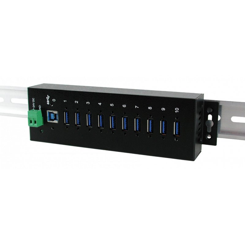 EX-1110HMVS hub USB 3.0 à 10 ports boîtier métal et protection 15KV ESD