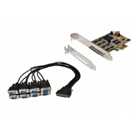 EX-44388 Carte PCIe 8x série RS232 avec cache Low Profile chip SystemBase