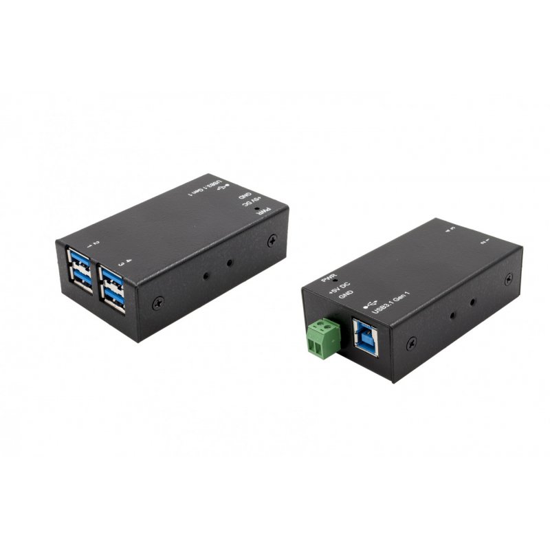 EXSYS EX-1180HMS interface hub USB 3.2 Gen 1 (3.1 Gen 1) Type-B 5000 Mbit/s Black