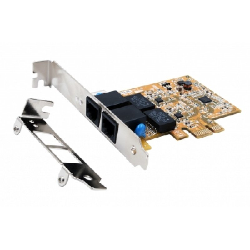EX-6072-4K PCIe 2 ports Dual Ethernet Protection de surtension 4KV, Low Profil