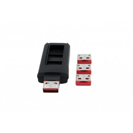 EXSYS EX-1114-R port blocker Port blocker key USB Type-A Black, Red Plastic 4 pc(s)