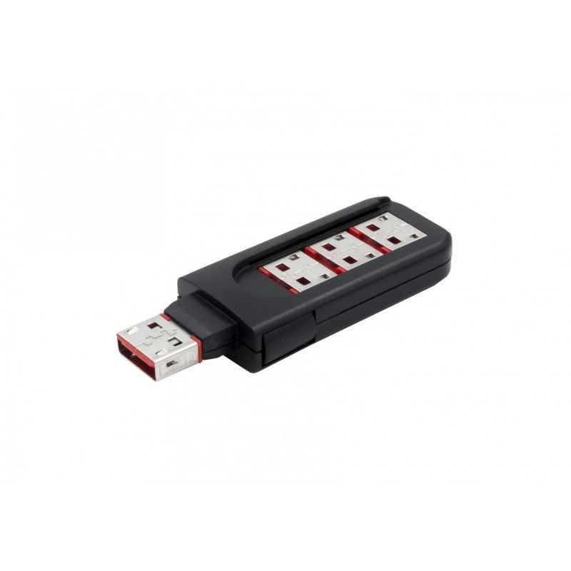 EXSYS EX-1114-R bloqueur de port Clé de bloqueur de port USB Type-A Noir, Rouge Plastique 4 pièce(s)