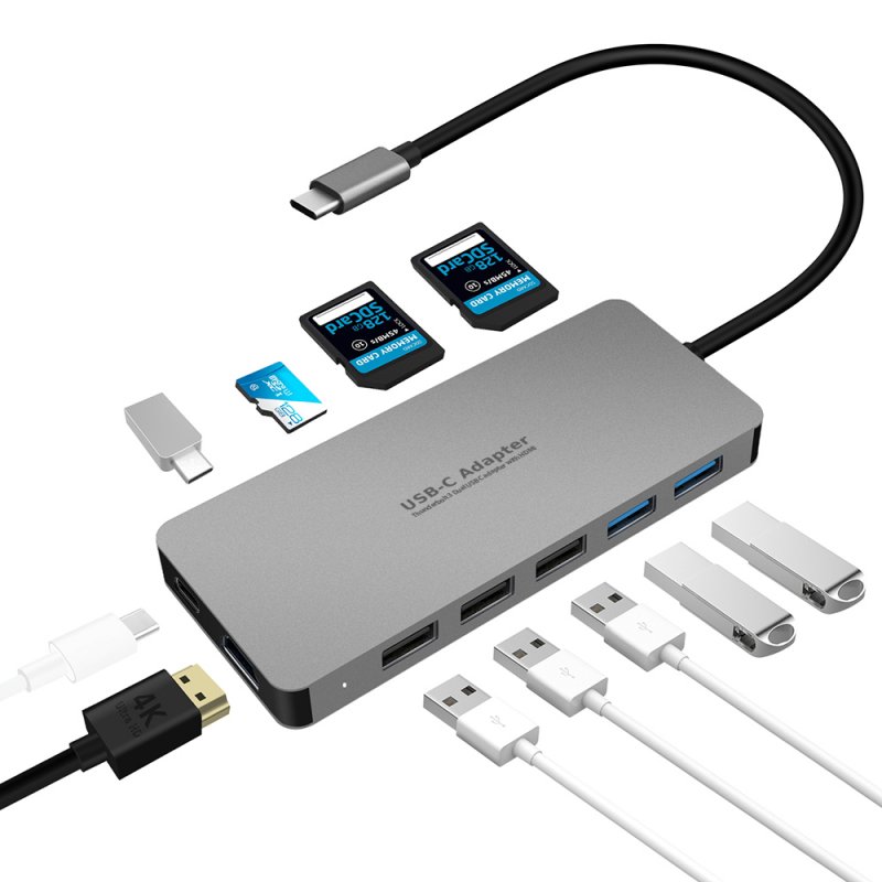 EX-1221HM USB 3.1 Gen1 Hub C à 11 ports Pour Notebook, Matebook et MacBook