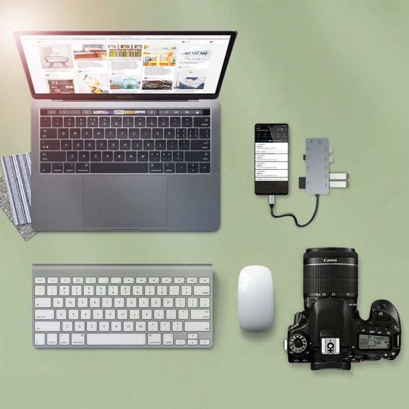 EX-1221HM USB 3.1 Gen1 Hub C à 11 ports Pour Notebook, Matebook et MacBook