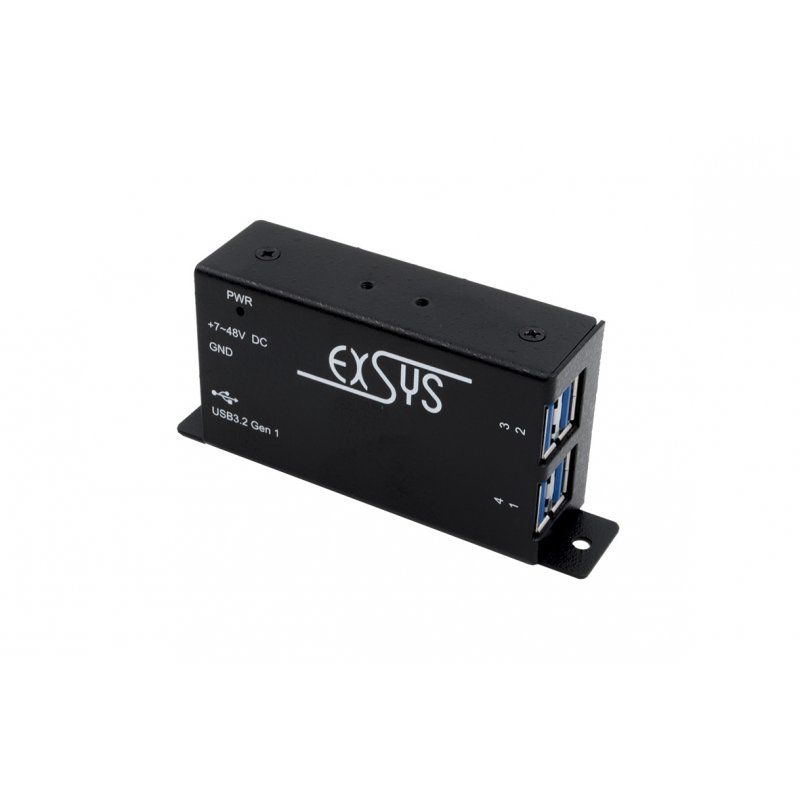 EXSYS EX-1181HMS hub & concentrateur USB 3.2 Gen 1 (3.1 Gen 1) Type-B 5000 Mbit/s Noir
