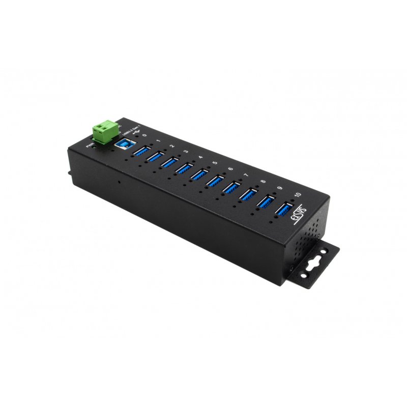 EX-1510HMVS Hub 10 ports USB 3.2 Gen1 administré, rail DIN