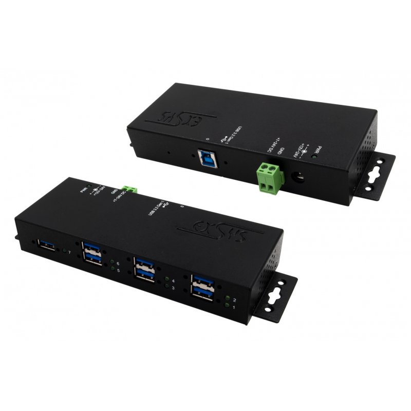 EX-1517HMVS 7 ports admin. USB 3.2 Gen1 Hub métal bureau