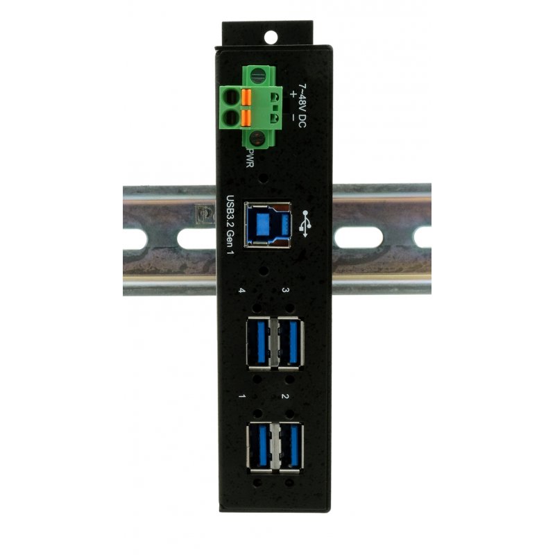 EXSYS EX-1185HMVS-2 hub & concentrateur USB 3.2 Gen 1 (3.1 Gen 1) Type-B 5000 Mbit/s Noir