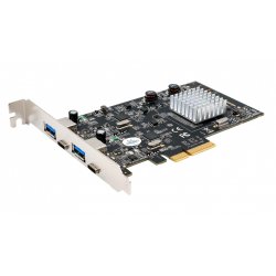 EX-12005 Carte PCIe 4x USB 3.2 Gen2 2xA, 2xC, Asmedia ASM 3142