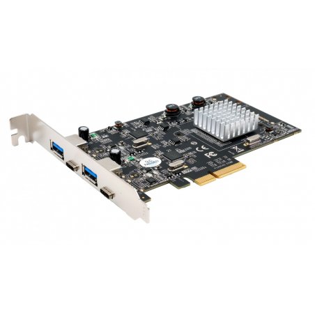 EX-12005 Carte PCIe 4x USB 3.2 Gen2 2xA, 2xC, Asmedia ASM 3142