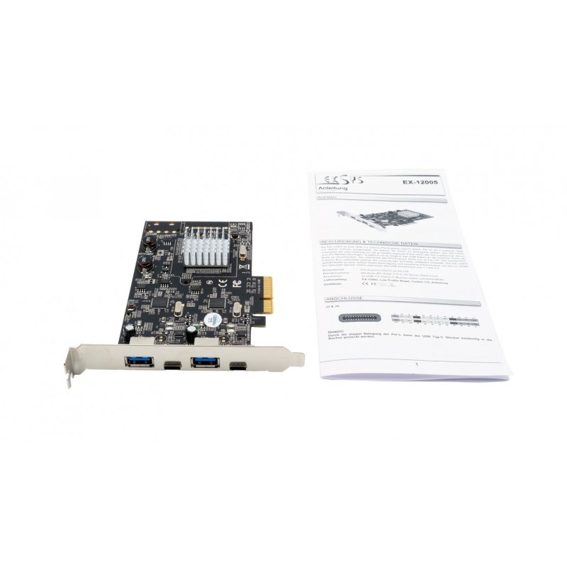 EXSYS EX-12005 interface cards/adapter Internal USB 3.2 Gen 2 (3.1 Gen 2)