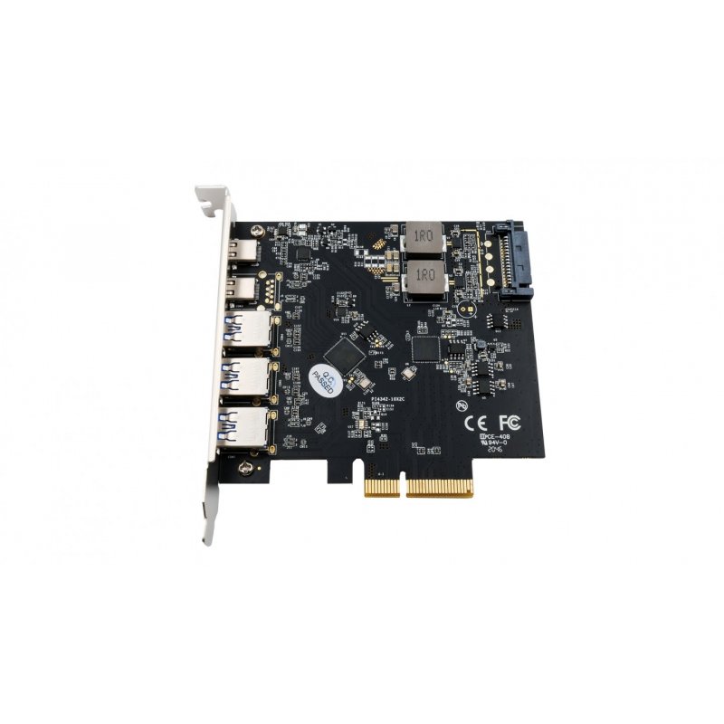 EX-12006 Carte PCIe 5x USB 3.2 Gen2 3xA, 2xC, Asmedia ASM 3142