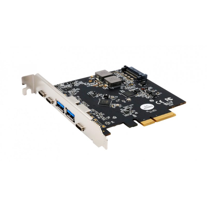 EX-12007 Carte PCIe 5x USB 3.2 Gen2 2xA, 3xC, Asmedia ASM 3142