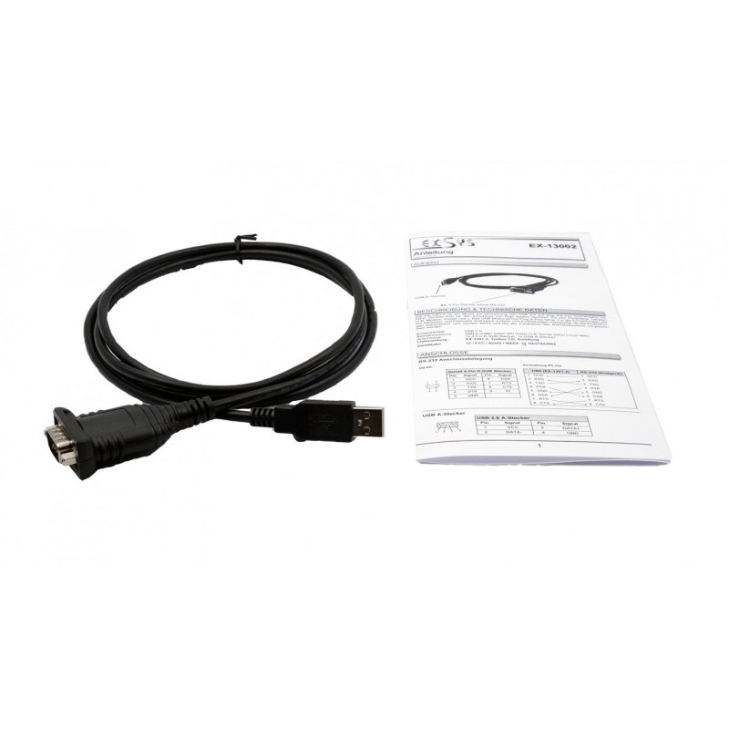 EXSYS USB to 1 x Serial RS-232 ports with Prolific chipset, 1.8 meter cable