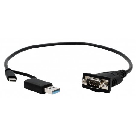 EXSYS EX-23001 serial cable Black 0.5 m USB Type-A/USB Type-C DB-9