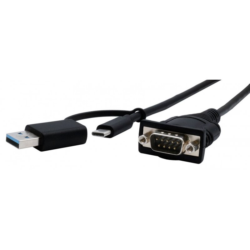 EXSYS EX-23001 câble Série Noir 0,5 m USB Type-A/USB Type-C DB-9