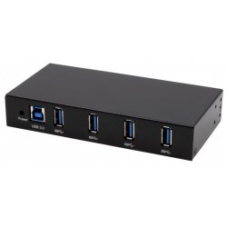 EX-11234HMS Hub 4 ports USB 3.2 Gen 1 Kit rail Din et mur VIA VL811 Chipset
