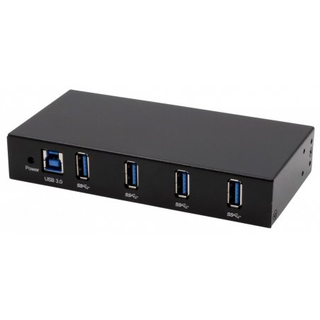EX-11234HMS Hub 4 ports USB 3.2 Gen 1 Kit rail Din et mur VIA VL811 Chipset
