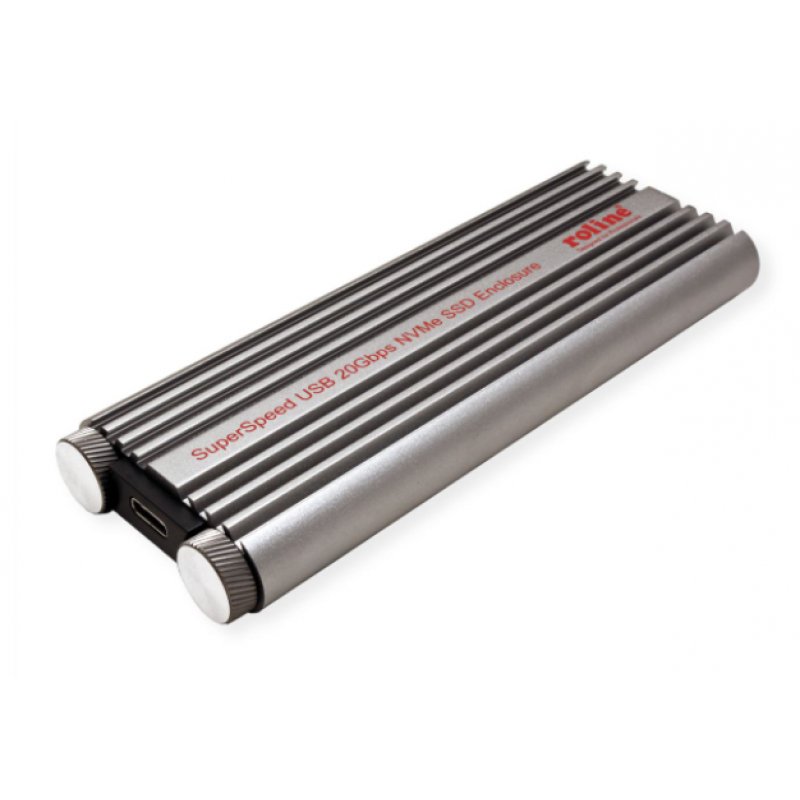 ROLINE 16.01.4147 Boîtier de disques de stockage Enceinte ssd Aluminium, Noir M.2