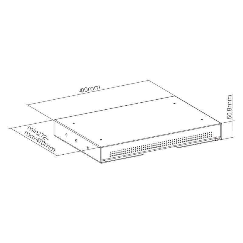 ROLINE 17030114 bac de rangement de bureau Métal Noir