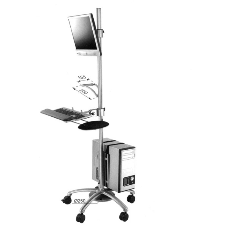 ROLINE Support PC-LCD 180cm, clavier