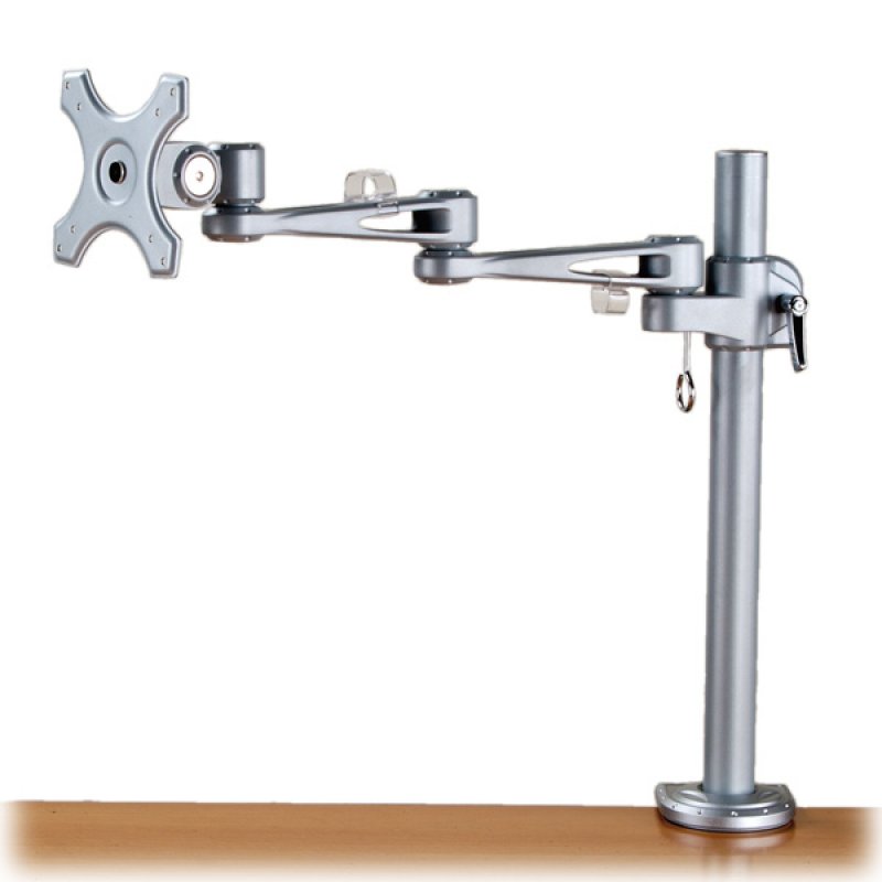 Value Single LCD Monitor Arm, 4 Joints, Desk Clamp