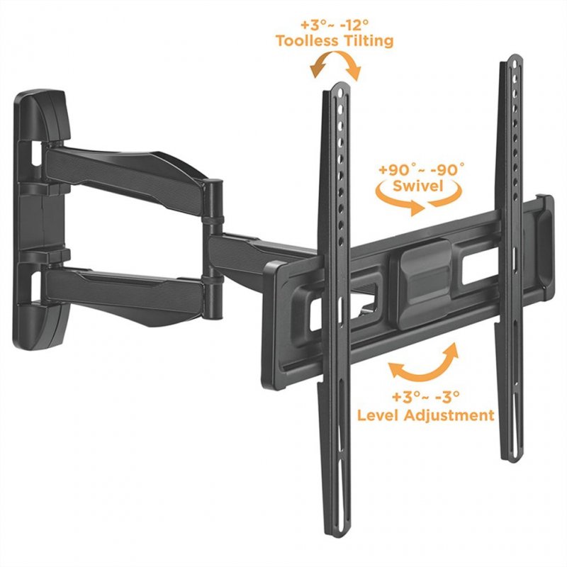 Value 17.99.1209 TV mount 177.8 cm (70") Black
