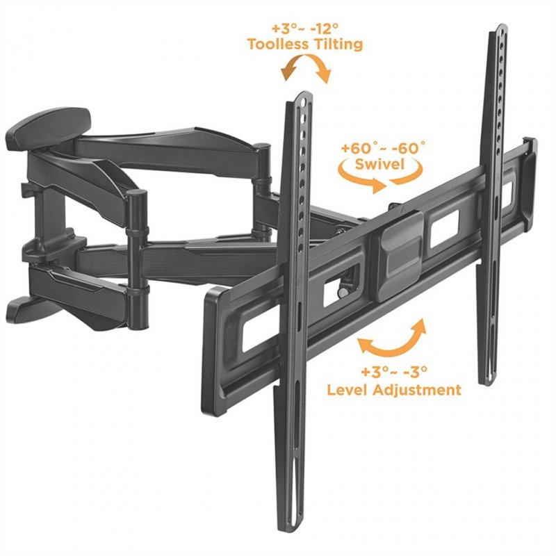 Value 17.99.1211 TV mount 2.03 m (80") Black