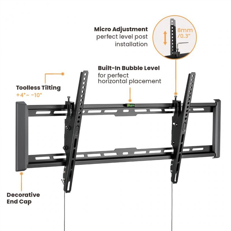 Value 17.99.1223 TV mount 2.29 m (90") Black