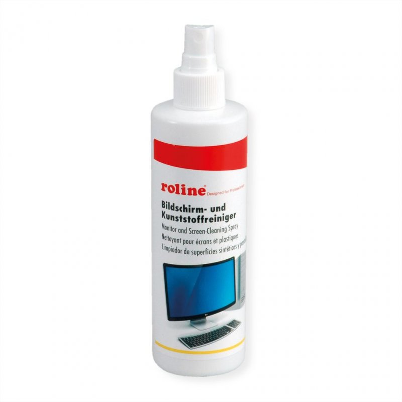 ROLINE 19044125 Métal/Plastique, Écrans/Plastiques Pulvérisateur de nettoyage d'équipement électronique 250 ml