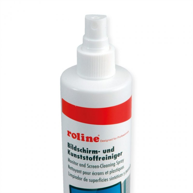 ROLINE 19044125 Métal/Plastique, Écrans/Plastiques Pulvérisateur de nettoyage d'équipement électronique 250 ml