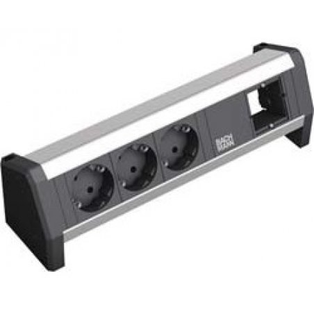 Bachmann DESK 1 power extension 3 AC outlet(s) Indoor Black