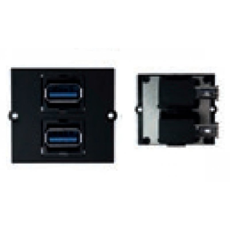 Bachmann 917.059 socket-outlet 2 x USB A Black